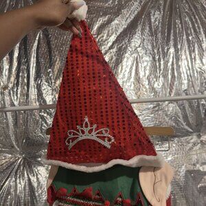 Planet Gold Christmas‎ Bundle Elf Hats & Candy Cane Dress Size L Holiday Set
